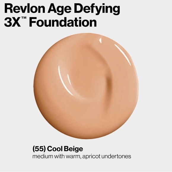 Revlon Liquid Foundation, Age Defying 3XFace Makeup, Anti-Aging and Firming Form - Picture 10 of 15